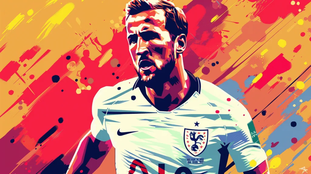 Colourful harry kane vector